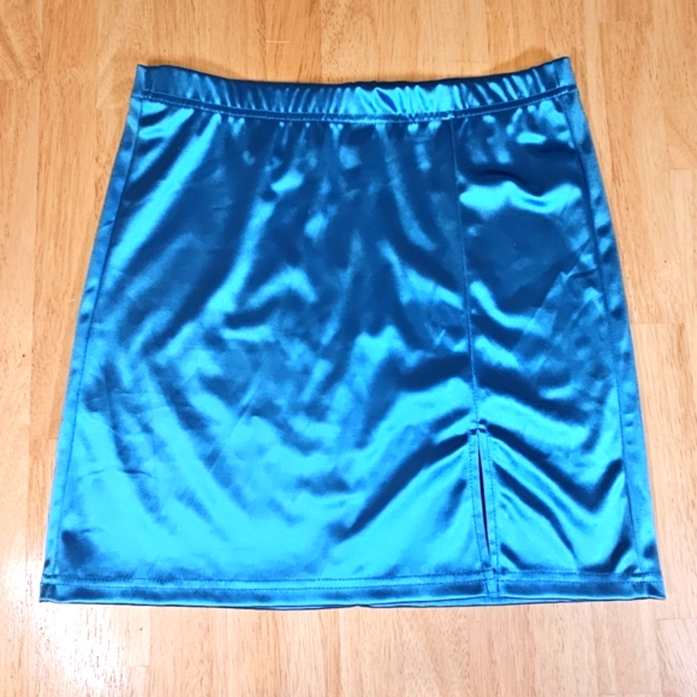 Blue Metallic Skirt - Picture 7 of 7